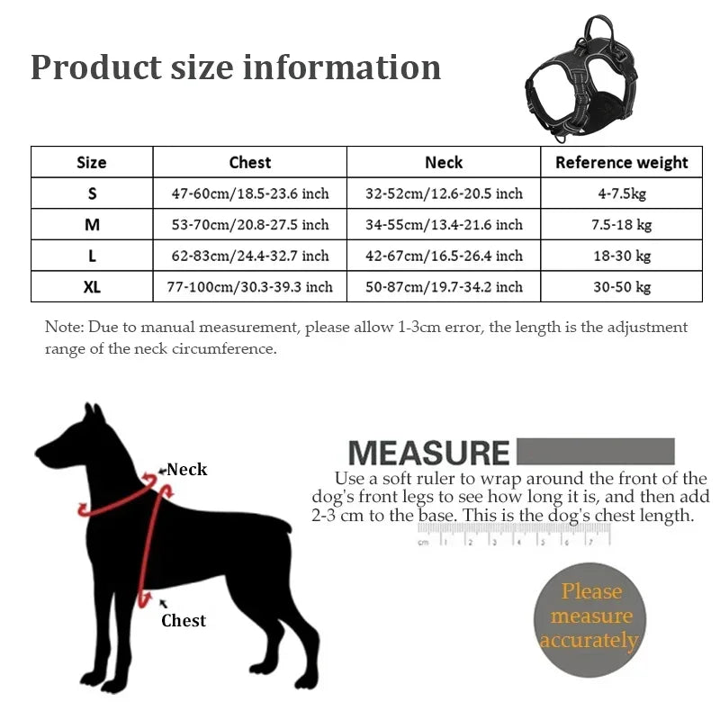 No-pull dog harness with front and back leash attachment points